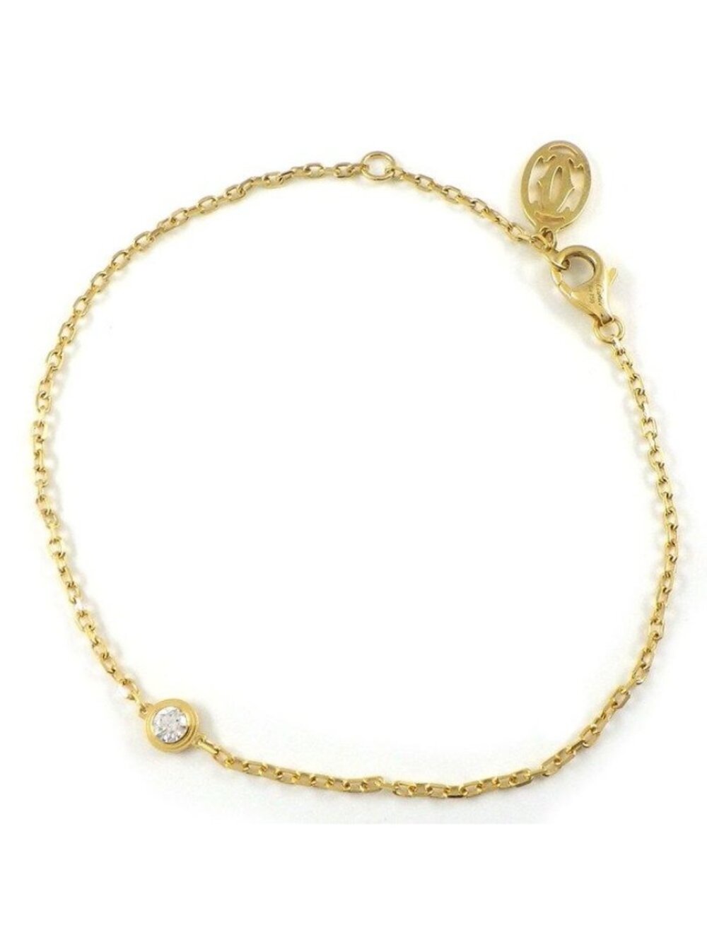 Cartier Bracelet d'Amour SM Diamant Leger 1 Point Diamond 18k Yellow Gold